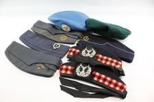 Mixed Lot of Military Berets Kings Crown RAF R. Signals Scottish Garden Highland