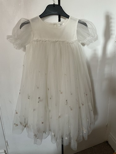 White mesh next occasion dress - mesh,