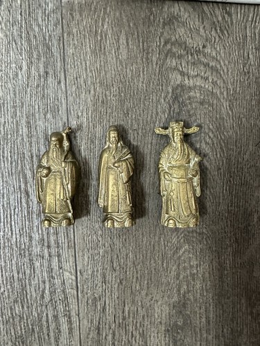 Vtg brass chinese statues - chinese, 3