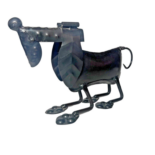 Metal dog sculpture animal - metal,