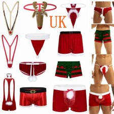 UK Men Christmas Thong Novelty