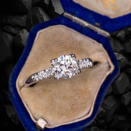 18k white gold engagement ring - gold,