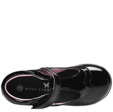 MISS FIORI Tara T Bar Shoes Black Size UK C10 *REFSSS236