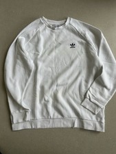 Retro Adidas White Crew Jumper