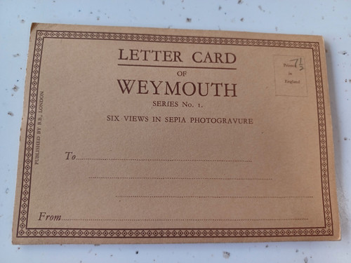 1930s letter card - 1930s, weymouth