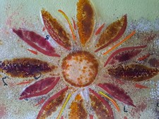 One of a kind glass fused Sun
