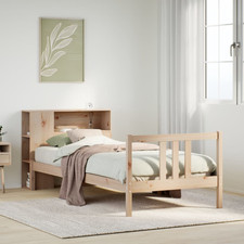 Bookcase Bed Solid Pinewood