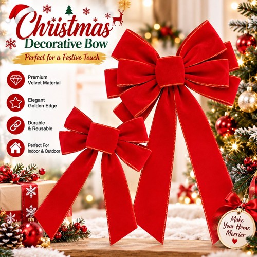 Christmas bows red outdoor - bows,