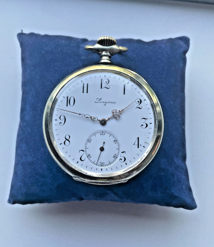 Longines silver gilt pocket - longines,