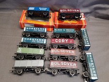 12 x "00" GAUGE HORNBY LARGE MINERAL WAGONS, BOLSOVER, NORSTAND, ETC BOXED/UB