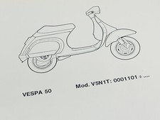 VESPA PK50XL FL SERIES 2 V5N1T EX TAFFSPEED USED WORKSHOP SPARE PARTS CATALOGUE