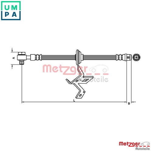 Brake hose 4116208 - brake,