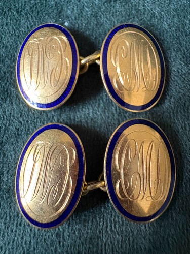 18ct gold double oval - 18ct,