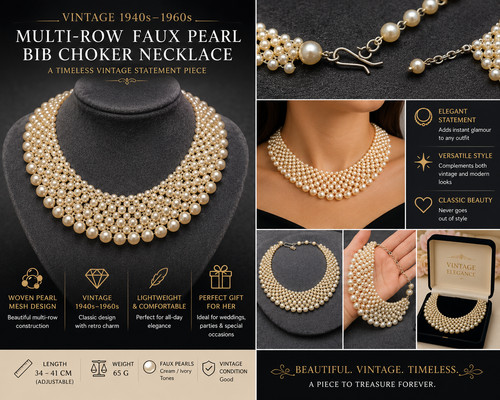 Vintage 1940s 1950s faux - vintage, pearl