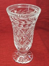 Waterford Crystal Retired Glandore Vase , 7" Tall, 3 1/2" Diameter