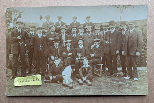 Old photo men boy - photo,