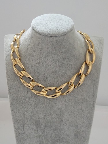 Vintage gold tone chunky oval - vintage,