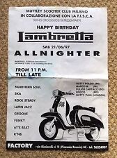 Vintage Italian LAMBRETTA 50th 1997 Poster GP200 GP150 LI150 TV175 SCOOTER Mods