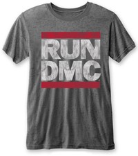 Run DMC Vintage Logo Burnout T-Shirt  OFFICIAL