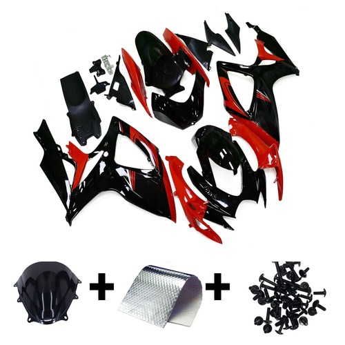 Red black fairing kit - black,