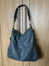 SALE! Phase Eight Stylish Leather Shoulder Bag Dark Grey Heavy Gunmetal Fittings