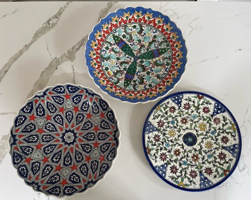 Hand painted wall plates - hand,