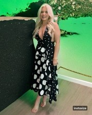 Topshop monochrome polka dot