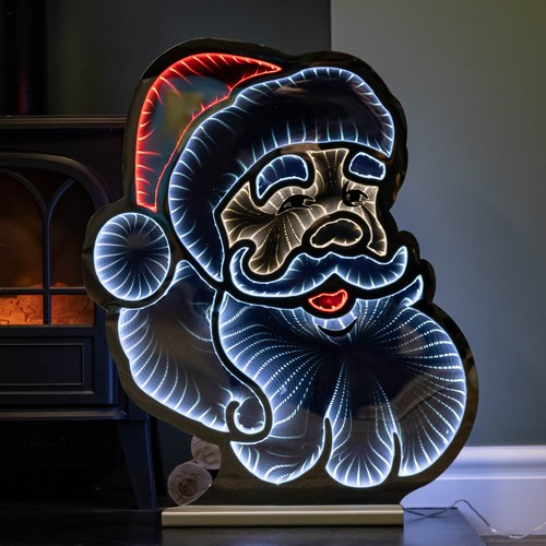 60cm light santa face - light, up