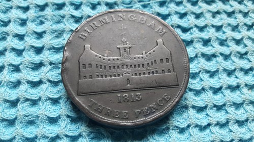 Threepence copper token - ,