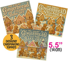 Vintage Xmas Card Toppers 5.5"