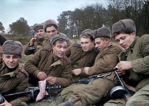 Russian soldiers colorized - soldiers,