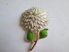 Vintage White Green Enamel