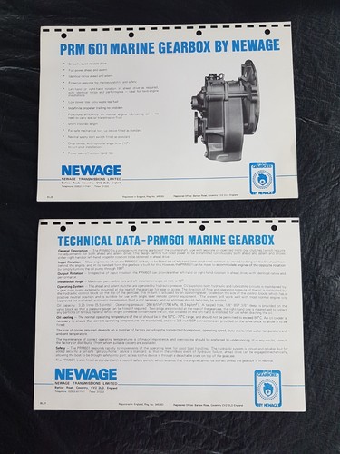 Prm 601 marine - prm, gearbox
