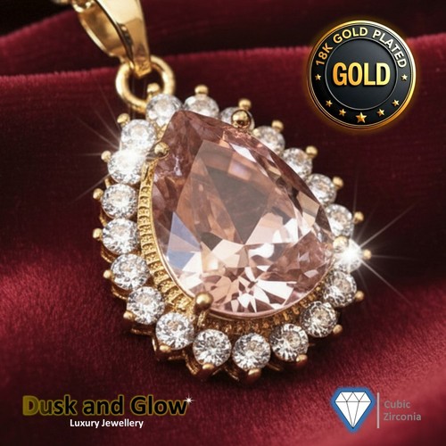 Pink stone necklace pendant - stone,
