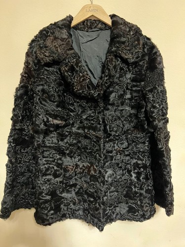 Black astrakhan karakul lamb - black,