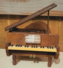 Vtg wooden baby grand piano - vtg,