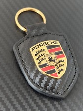 Porsche Pendant Keyring Carbon Effect Boxster 911 Cayman Macan Cayenne Panamera