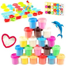Children 62 pcs Dough Kit with Dough Molds Clay Set Arts and Crafts