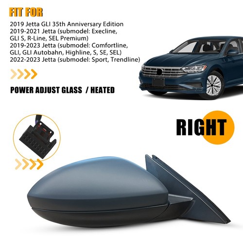 1pcs right wing heated mirror - heated,