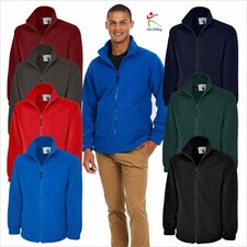 Uneek Classic Full Zip Micro Fleece Jacket Casual Work Wear Extra Warm Mens TOP