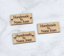 Custom Wooden Tags - Sew on