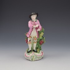 Antique Derby Porcelain Figure Autumn From The Four Chelsea Seasons c.1765