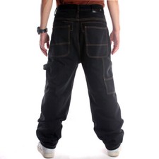 black Mens Hip-Hop Jeans