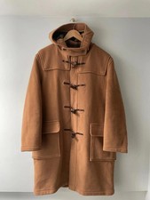 Women’s Gloverall Made In England Wool Hooded Duffle Coat In Brown - UK16 - 2390