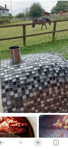 Wood fired pizza oven mosaic - pizza,