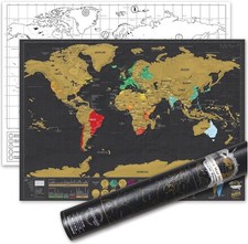 Deluxe Scratch Off World Map