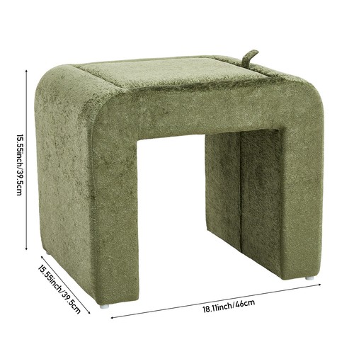 Shape storage ottoman with - storage,