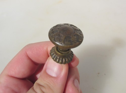 Vintage brass cabinet knob - cabinet,