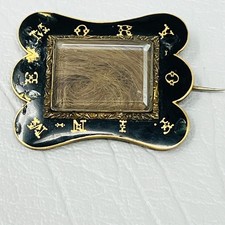 Victorian Mourning Brooch Hair