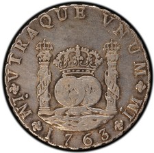 Peru - 1763 L-JM Pillar Dollar